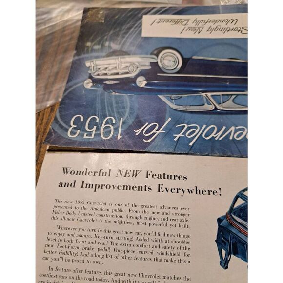 Vintage 1953 Chevrolet Bel Air 2 Door Sedan Original Brochure Dealer Booklet - Picture 8 of 8